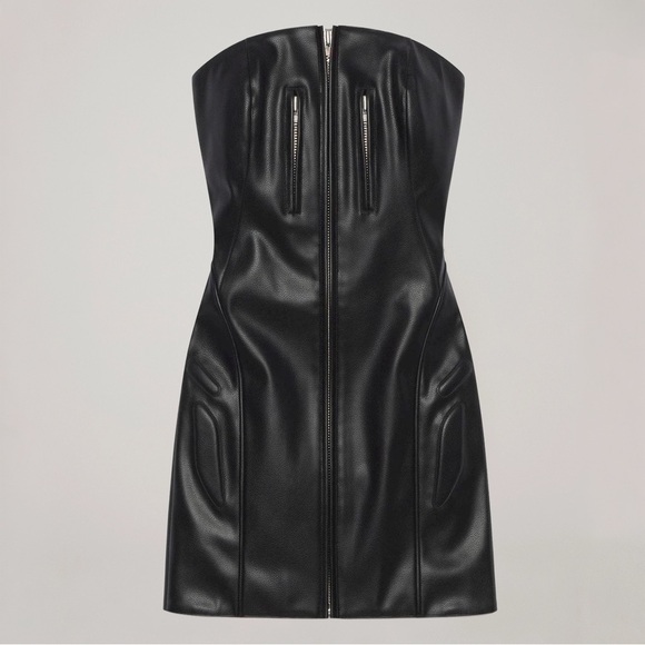 NWOT KHY × Namilia Collaboration | Faux Leather Strapless
Mini Dress 🖤✨ - Picture 10 of 11